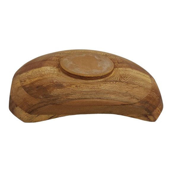 Wooden Sycamore Platter Bowl Wood Decorative Display Tray Dish Thick Wood Bowl C - Picture 4 of 6